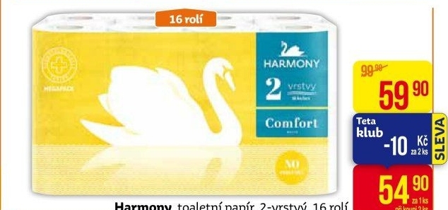 Toaletní papír 2vrstvý Harmony
