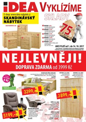 akční leták IDEA nábytek 1.10.2017-14.10.2017