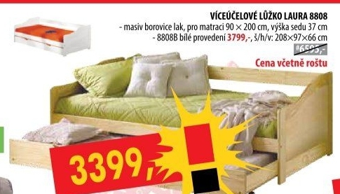 Jednolůžko s přistýlkou LAURA