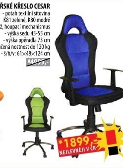 Kancelářské křeslo CESAR zelené K81