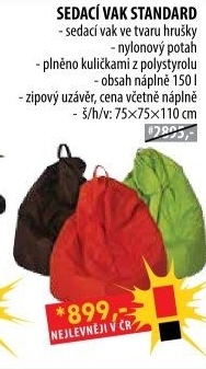 Sedací vak STANDARD světle zelený V15