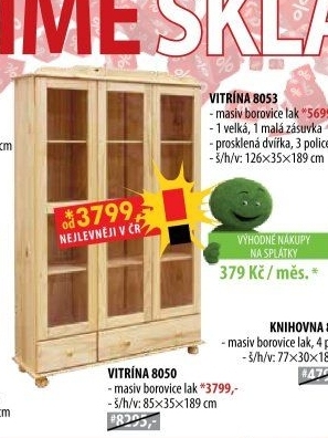 Vitrína třídveřová 8053