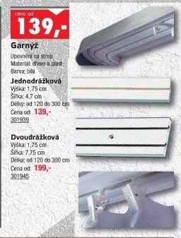 Záclonová kolejnička Gardinia