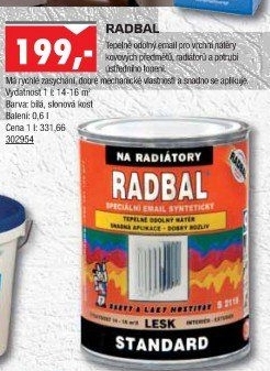 Barva na radiátory Radbal