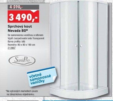 Sprchový kout Nevada SaniPro