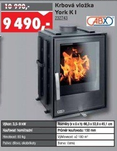 Krbová kamna York K ABX