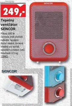 Teplovzdušný ventilátor Sencor SFH 6010BL