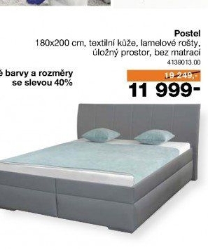 ZVÝŠENÁ ČALOUNĚNÁ POSTEL LAILA 2