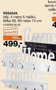 VĚŠÁK NA KABÁTY FAMILY