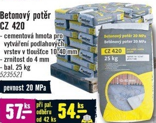 Betonový potěr Weber