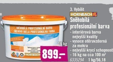 Bílá interiérová barva Hornbach