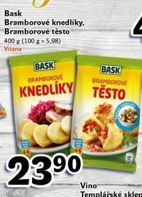 Knedlíky bramborové v prášku Bask