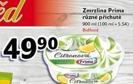 Zmrzlina ve vaničce Prima