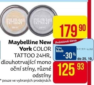 Oční stíny 24H Color Tattoo Maybelline