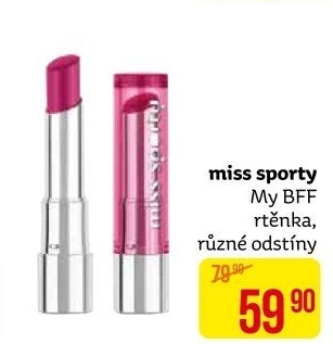 Rtěnka dlouhotrvající zvláčňující My BFF Miss Sporty