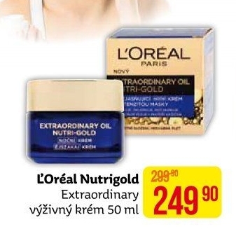 Krém pleťový výživný Extraordinary Oil Nutri Gold L'oreal