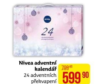 Adventní kalendář s kosmetikou Nivea
