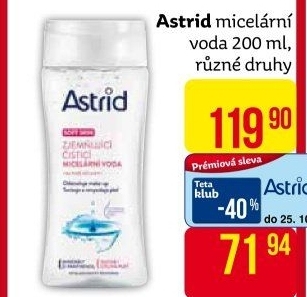 Micelární voda Astrid