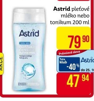 Čisticí pleťové mléko Astrid