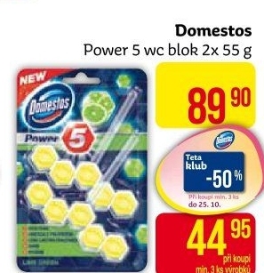 WC blok tuhý Power 5 Domestos