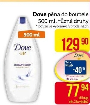 Pěna do koupele Dove