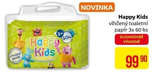 Toaletní papír vlhčený dětský Happy Kids