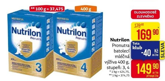 Kojenecké mléko Pronutra Nutrilon