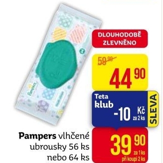 Vlhčené ubrousky dětské Pampers