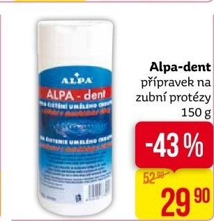 Přípravek na zubní protézy Alpa-dent Alpa