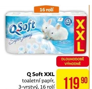 Toaletní papír 3vrstvý Q Soft