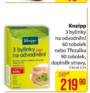 Doplněk stravy 3 bylinky na odvodnění Kneipp
