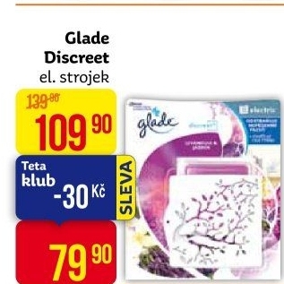 Osvěžovač vzduchu elektrický strojek Discreet Glade by Brise