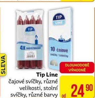 Svíčky čajové Tip Line