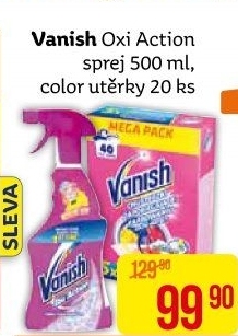 Odstraňovač skvrn ve spreji Oxi Action Vanish