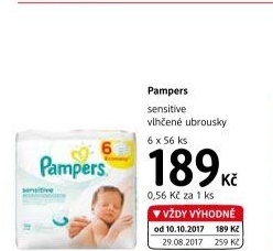 Vlhčené ubrousky dětské Pampers Sensitive