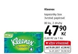 Papírové kapesníčky 3vrstvé Kleenex - box