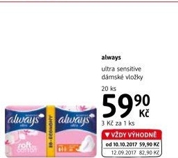 Vložky dámské Ultra Sensitive Always