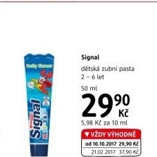 Pasta na zuby dětská Signal