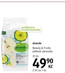 Vlhčené pleťové ubrousky Alverde