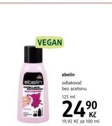 Odlakovač na nehty bez acetonu Ebelin