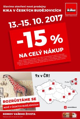 akční leták Kika nábytek 12.10.2017-22.10.2017