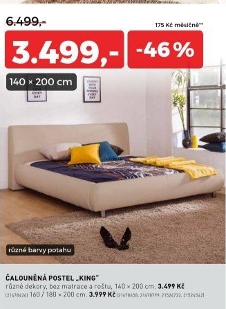 Čalouněná postel KING
