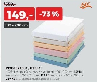 Prostěradlo JERSEY 60-70x120-140