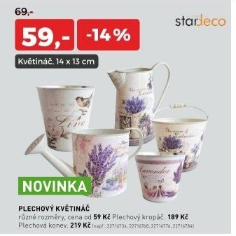 Plechový květináč