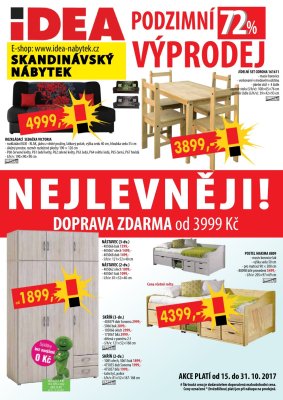 akční leták IDEA nábytek 15.10.2017-31.10.2017