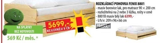 Rozkládací pohovka FENIX lakovaná 8801