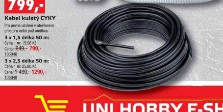 Instalační kabel Cyky-J