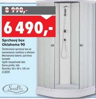 Sprchový kout Oklahoma SaniPro