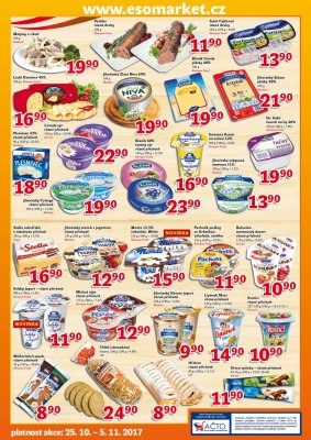 akční leták ESO MARKET 25.10.2017-5.11.2017