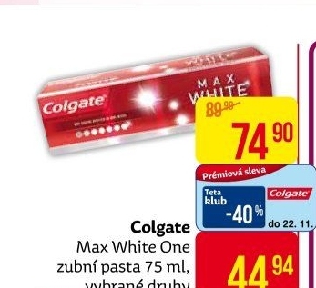 Pasta na zuby Max White One Colgate